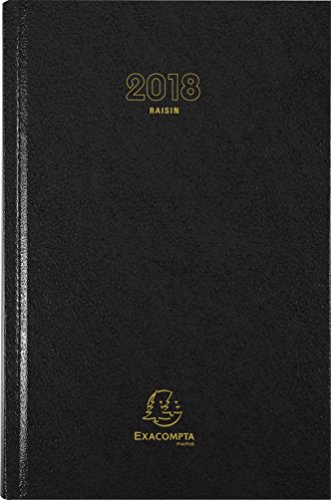 Download Exacompta 38771E Agenda Civil de Bureau Journal Raisin  24 x 16 cm - Noir - Année 2018