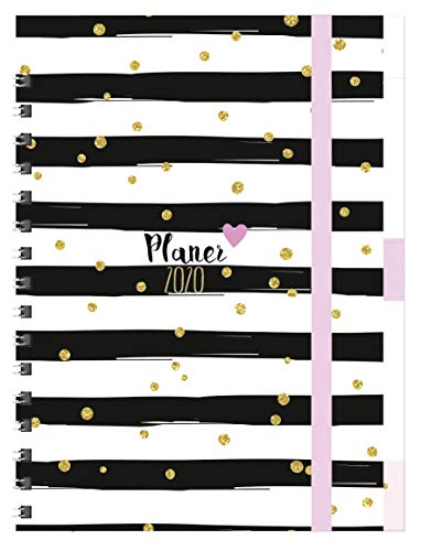 Planer Glamour 2020: Familientimer-Buch mit 5 Spalten, Ferienterminen und Jahresübersicht 2020