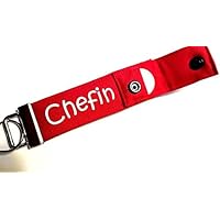 Chefin Geschenk - personalisierbarer Schlüsselanhänger mit Einkaufschip, Geschenk für Chefin, Vorgesetzte, Leiterin, Direktorin, Rektorin, Schlüsselband mit Chip / Einkaufschip