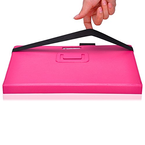 Microsoft Surface Pro 4 Cover Tasche mit praktischer Stand Funktion Case aus robustem Kunstleder und zusätzlicher Displayschutz Folie kombiniert Schutz und Design für Ihr Microsoft Surface Pro 4 Hülle Case in Pink von UC Express® - 8