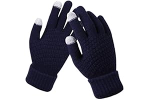 BSLVWG Guantes de pantalla táctil de invierno para mujeres Guantes de punto para correr, ciclismo, senderismo, esquí