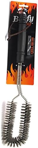 16" Stainless Steel Heavy Duty BBQ Grill Brush Clean Grease Bristles Scraper.