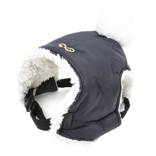 Puppy-Angel-Dog-Hat-Padding-Black-Size-M