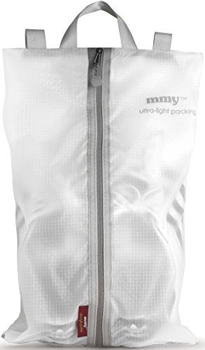 mmyTM Ultra Light Packing Shoe Sac (White/Grey)