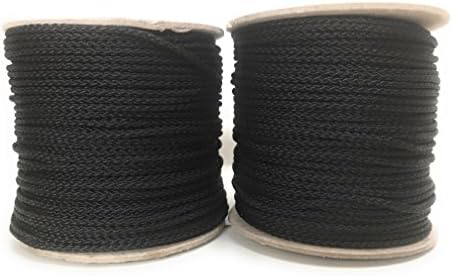 Polypropylene \ PP Cable \ 3 mm 100 m 2 x 50 m rolls) Braid Cord Polypropylene Rope Mooring Line Cordage Universal Guyline Cord, black