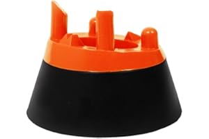 22YardsPro Rugby Adjustable Kicking Tee - Black/Orange, Screw Adjustable