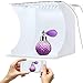 Price comparison product image Portable Photo Studio Mini Booth Shooting Tent kit Folding Photography Light box with Brightness 2x20 cube LED Strip 8" 6 Colors Backdrop
