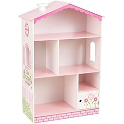 KidKraft 14604 Bibliothèque maison de poupée cottage en bois pour enfant Meuble et étagère de rangement pour chambre d'enfant