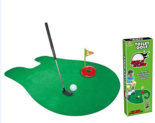 Cuarto de baño Putting Mat Indoor Mini WC Potty Putter Toilet Time Juego de entrenamiento de golf