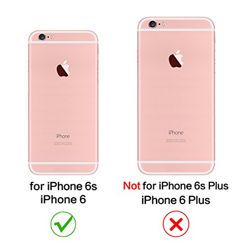 SHIELDON Funda iPhone 6s  Funda iPhone 6  Funda iPhone 6 Piel  Garant  a de por Vida  Cubierta Interior TPU  Ranuras para Tarjetas  Cierre Magn  tico  Funda Tapa iPhone 6s 6    Negro