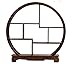 Produktbild GWDecor Antik Redwood Regal Chinesisch Traditionelle Handarbeit Geschnitzt Retro Möbel Creative Home Schreibtisch Dekor Schmuck Storage S Rund Form