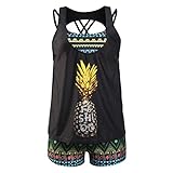 Moserian Damen Sexy Sport Bikini Monokini Badeanzug Bademode Badebekleidung Rückenfrei