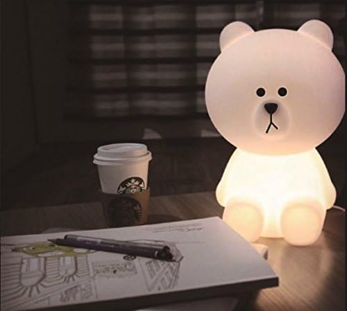 30cm Brown S Bear Dimmable Night Light