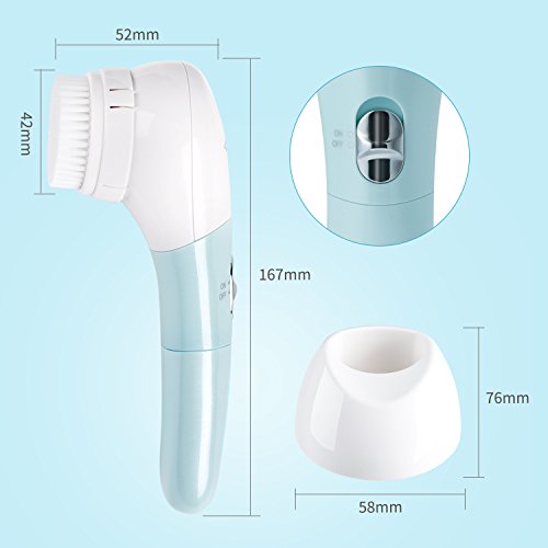 Gesichtsreinigungsbürste Elektrisch Schall Gesichtsbürste Sonic – Für Allergiker, Sensible Haut – Wasserdicht IPX7 - 8