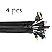 Price comparison product image Cable Management Sleeve, Cord Management System for TV/Computer/Home Entertainment, 19-20 inch Flexible Cable Sleeve Wrap Cover Organizer, 4 Pieces - Black