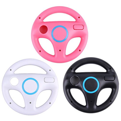 Delicacydex-Volante-da-corsa-design-innovativo-ed-ergonomico-in-plastica-Volante-Wii-volante-da-gioco-per-Nintendo-Wii-divertente-controller-di-gioco-remoto-utile-per-Mario-Kart