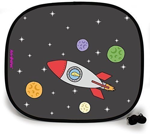 Dinosaur Spaceship Plain Baby/Child Vehicle Car Sunshade x 2