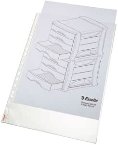 Esselte Quality Pochettes Plastique Perforées A4 - Lot De 100, 85 Microns Grainées Mate