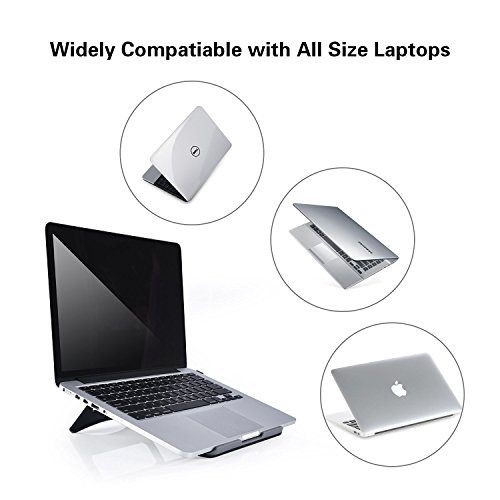 Paragala Universal Aluminium Laptop Ständer Ergonomischer Komfortabler Notebook Halterung Leichtklapp Computer Halter für Laptop Notizbuch iPad Tablet und Mehr (Schwarz) - 7
