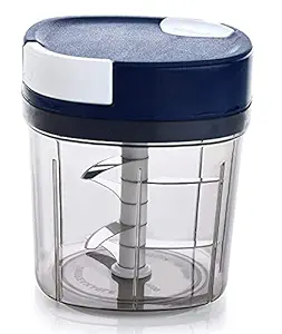 Anirdesh 1000ML Manual Food Chopper, Easy & Powerful Hand Held Vegetable Chopper/Blender to Chop Fruits/Nuts/Herbs/Onions/Garlics for Salsa/Pesto/Coleslaw/Puree