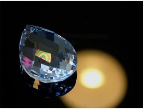 1 X 30% LEAD CRYSTAL 38MMX25MM CLEAR ALMOND shaped Crystal for Chandelier, Ceiling light, Feng shui, Christmas Tree , Window display, Wedding Display, Curtains ..
