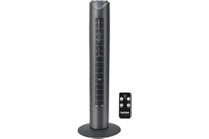 Bastilipo - SAGRES,vent. de torre, mando a distancia, color gris antracita, altura 82 cm, temp., 50W