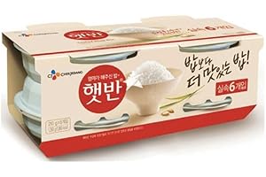 INCYTEFC CJ Cooked Rice (Hetbahn) - Korean Microwavable Instant White Rice 210g - Korean rice pack, Korean convenience food, Instant microwave rice (Pack 6)