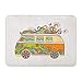 Produktbild ghkfgkfgk Doormats Bath Rugs Outdoor/Indoor Door Mat Hippie Vintage Car Mini Van Love and Music Fonts Doodle Hippy Color Retro 1960S 60S 70S Woodstock Fair Bathroom Decor Rug 23.6 x 15.7 Inch