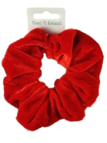Red Velvet Feel Medium Sized Hair Scrunchie Bobble Elastic Hair Band