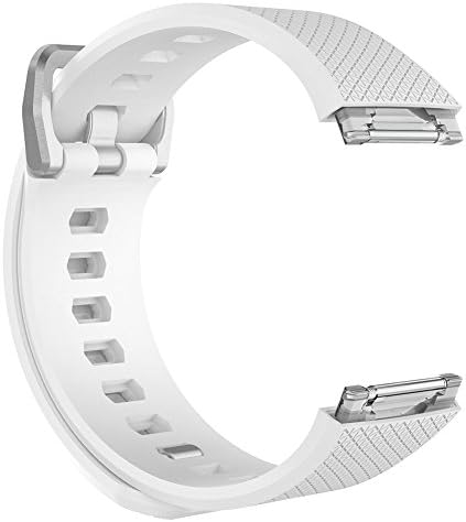 Lvecity Lightweight Sport Silicone Wrist Bracelet Band Strap for Fitbit Ionic size S (White)