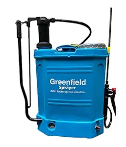 Greenfield 2 in 1 Plastic Battery 12Vx8AH, 16 L Agriculture Sprayer for Gardening (Blue)