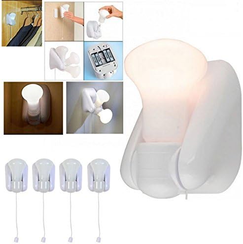 4X SELF ADHESIVE HANDY LIGHT BULBS INDOOR &amp; OUTDOOR SCONCES CORDLESS WALL LAMP