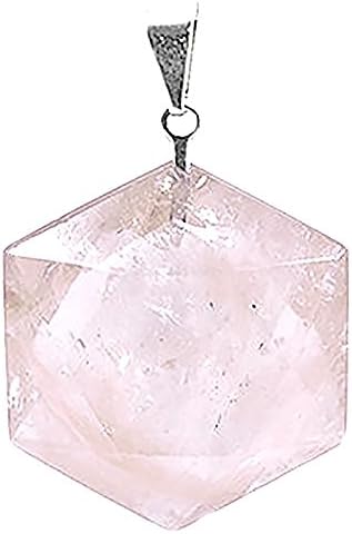 Seal of Solomon pendant in pink quartz