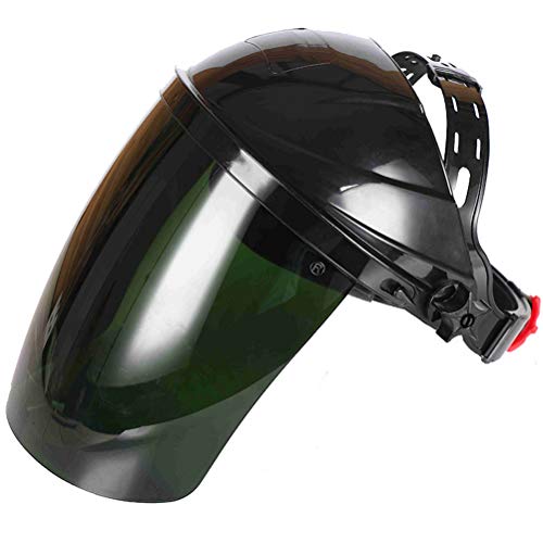Preisvergleich Produktbild GFYWZ Kopfmontierter dunkelgrüner Polycarbonat Anti-Beschlag / Hardcoat Linse Schweißhelm Sicherheitshilfe Gesichtswasser Augenschutz Abdeckung