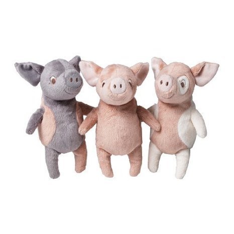 Preisvergleich Produktbild Ikea Kelgris 3 Little Pigs Soft Plush Toy Bundle