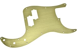 Dopro 13 Löcher Modern Style Metall Aluminium eloxiert Precision Bass P Bass Pickguard passend für American Fender P Bass Gold
