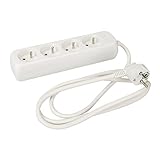 Cable de 1,5 m Silverline 297796 - Regleta alargador tipo E (Francia) (4 tomas, 1,5 m)