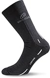 Hergestellt in Tschechien Lasting Herren Trekking Merino WLS Socke, Schwarz, m
