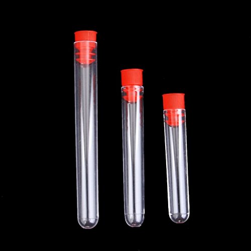 LEORX Reagenzgläser 100x16mm Prämie Einweg nicht graduierte Kunststoff Reagenzgläser-20ST - 5