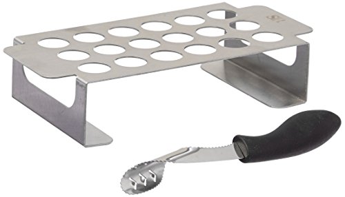 Steven Raichlen Edelstahl Grillgestell für Paprika und Entkerner, meherfarbig, 5.72 x 12.7 x 28.45 cm, SR8814