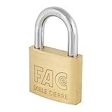  Fac seguridad - Candado arco normal 60mm laton (en caja)
