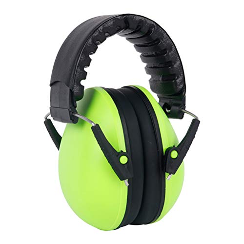 Jeerui - Auriculares para niños con cancelación de Ruido, Almohadillas para Orejas Ajustables para niños y Adultos, Verde Claro, 14 x 14 x 10cm