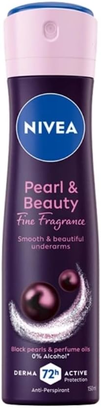 NIVEA Kadın Sprey Deodorant Pearl&Beauty Fine Fragrance,48 Saat Anti-perspirant Koruma 150ml