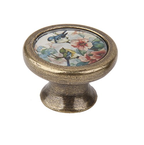 Vintage Knopf Schranktür Schublade Bin Griff Hardware – bird Und Blumen - 7