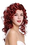 Farbcode: ZA14/ZA12 WIG ME UP - 0051-ZA14/ZA12 Perücke Damen Karneval Halloween super voluminöse Locken Lockenpracht Mähne Rot gesträhnt lang Femme Fatale