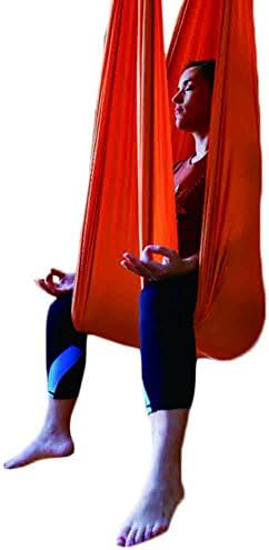 Seasofbeauty Anti Gravity Yoga Swing Springy Midair Inversion Sling Hammock Orange