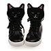 Produktbild Damen Schuhe,Malloom Mode Elegant Schuhe für Party, Freizeit Herbst Cartoon Katze Kopf Flach Frauen Stiefeletten Casual Lace up Damen schuhesandaletten Lack Blockabsatz Glitzer