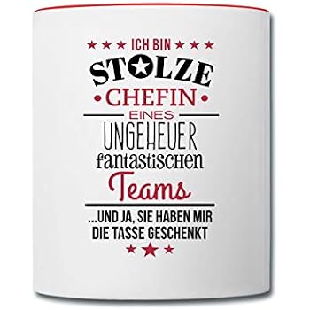 Tassenbrenerei Tasse „Stolze Chefin“ – Geschenk Für Vorgesetzte Mit Spruch, Spülmaschinenfest