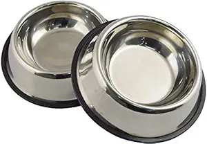 King International Large Plain Dog Bowl Set of 2