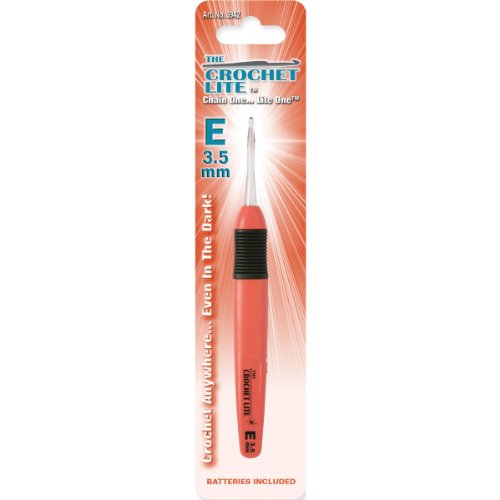 Cornerstone Products Crochet Lite Crochet Hooks-Size E 3.5mm Red Orange